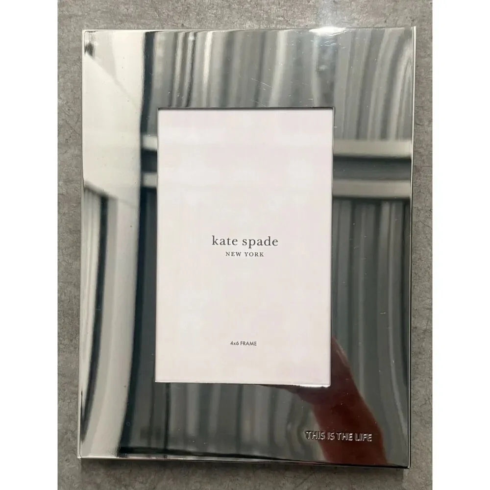 Kate Spade picture frame lenox This is Life silver mirrored 4 x 6